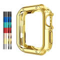 Anti-fall Electroplating TPU Watch Protective Case for Apple 1/2/3/4/5/6/7/SE 38mm/40mm/41mm(Gold)
