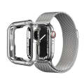 Anti-fall Electroplating TPU Watch Protective Case for Apple 1/2/3/4/5/6/7/SE 38mm/40mm/41mm(Silver)