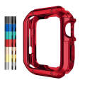 Anti-fall Electroplating TPU Watch Protective Case for Apple 1/2/3/4/5/6/7/SE 42mm/44mm/45mm(Red)