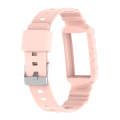 For Fitbit Charge 5 Silicone One Body Armor Watch Band(Pink)