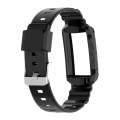 For Fitbit Charge 4 SE Silicone One Body Armor Watch Band(Black)