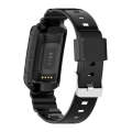 For Fitbit Charge 4 SE Silicone One Body Armor Watch Band(Black)