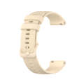 For Garmin Vivomove 3 Small Lattice Silicone Watch Band(Beige)