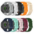 For Garmin Forerunner 645 Small Lattice Silicone Watch Band(Beige)