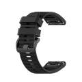 For Garmin Fenix 3 26mm Silicone Watch Band(Black)