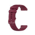 For Huawei Watch GT 2 46mm 22mm Checkered Silicone Watch Band(Wine Red)