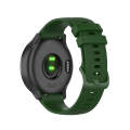 For Huawei Watch GT 2 46mm 22mm Checkered Silicone Watch Band(Amy Green)