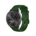 For Honor Watch GS 3 22mm Checkered Silicone Watch Band(Amy Green)
