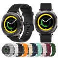 For Samsung Galaxy Gear Sport 20mm Checkered Silicone Watch Band(Water duck)