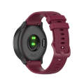 For Xiaomi Watch Color Sport 22mm Checkered Silicone Watch Band(Wine Red)