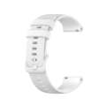 For Xiaomi Haylou RT LS05S 22mm Checkered Silicone Watch Band(White)