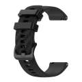 For Samsung Galaxy Watch 4 40mm / 44mm 20mm Carbon Fiber Striped Silicone Watch Band(Black)