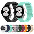 For Samsung Galaxy Watch 42mm 20mm Carbon Fiber Striped Silicone Watch Band(Grey)