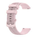 For Honor Watch ES 20mm Carbon Fiber Striped Silicone Watch Band(Pink)