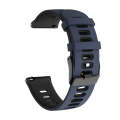 For Huawei Watch GT 42mm / 46mm 22mm Mixed-Color Silicone Watch Band(Dark Blue+Black)
