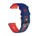 For Honor Watch GS 3 22mm Mixed-Color Silicone Watch Band(Dark Blue+Red)