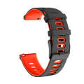 For Honor Magic Watch 22mm Mixed-Color Silicone Watch Band(Black+Red)