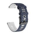 For Garmin Venu 2 Plus 20mm Mixed-color Silicone Watch Band(Dark Blue+White)
