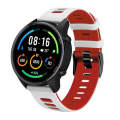 For Garmin Move Sport 20mm Mixed-color Silicone Watch Band(White+Orange)