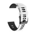 For Garmin Move 3 20mm Mixed-color Silicone Watch Band(White+Black)