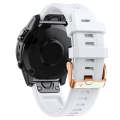 For Garmin Fenix 6S 20mm Silicone Watch Band(White)