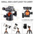 K&F CONCEPT KF31.023V3 360 Degree Rotating Panoramic Metal Tripod Ball Head with 1/4 Inch Quick R...