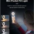 VLOGLITE W36 Mini LED Cell Phone Fill Light With Makeup Mirror Magnetic Selfie Ring Light