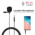 JMARY MC-R1 Phone Laptop Recording Interview Lavalier Mic 3.5mm Mini Microphone