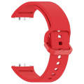 For Samsung Galaxy Fit 3 Solid Color Colorful Buckle Silicone Watch Band(Red)