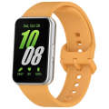 For Samsung Galaxy Fit 3 Solid Color Colorful Buckle Silicone Watch Band(Yellow)