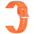 For Xiaomi Watch 2 Solid Color Metal Silver Buckle Silicone Watch Band, Size: L(Orange)