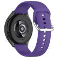 For Xiaomi Watch 2 Solid Color Metal Silver Buckle Silicone Watch Band, Size: L(Purple)