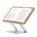 BG-4 Desktop Book Reading Bracket Aluminum Alloy +Wood Board Textbook Tablet Holder Stand
