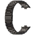 For Redmi Watch 4 Three Bead Stainless Steel Metal Watch Band(Black)