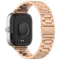 For Redmi Watch 4 Three Bead Stainless Steel Metal Watch Band(Rose Gold)