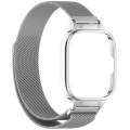 For CMF Watch Pro D395 Metal Frame + Milanese Integrated Magnetic Watch Band(Silver)
