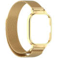 For CMF Watch Pro D395 Metal Frame + Milanese Integrated Magnetic Watch Band(Gold)