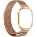 For CMF Watch Pro D395 Metal Frame + Milanese Integrated Magnetic Watch Band(Rose Gold)