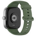 For Redmi Watch 4 Solid Color Colorful Buckle Silicone Watch Band(Dark Green)