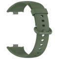 For Redmi Watch 4 Solid Color Colorful Buckle Silicone Watch Band(Dark Green)