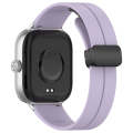 For Redmi Watch 4 Groove Folding Magnetic Buckle Silicone Watch Band(Purple)