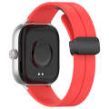 For Xiaomi  Mi Band 8 Pro Groove Folding Magnetic Buckle Silicone Watch Band(Red)