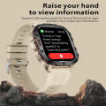 QX11 1.96 inch Color Screen Smart Watch Slub Steel Strap Support Bluetooth Call(Silver)