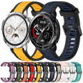 For Huawei Watch GT3 SE 22mm Two Color Textured Silicone Watch Band(Starlight + Black)