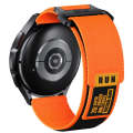 20mm Two Color Nylon Canvas Hook And Loop Fastener Watch Band(Orange+Black)