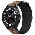 20mm Two Color Nylon Canvas Hook And Loop Fastener Watch Band(Black+Camouflage)