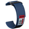 20mm Two Color Nylon Canvas Hook And Loop Fastener Watch Band(Blue+Red)