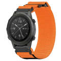 For Garmin MARQ Commander 22mm Nylon Hook And Loop Fastener Watch Band(Orange)