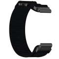 For Garmin MARQ Commander 22mm Nylon Hook And Loop Fastener Watch Band(Black)