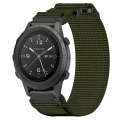 For Garmin MARQ Commander 22mm Nylon Hook And Loop Fastener Watch Band(Army Green)